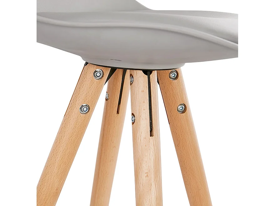 Seggiola da bar -TATAMI - Grigio - 42x42x95 cm