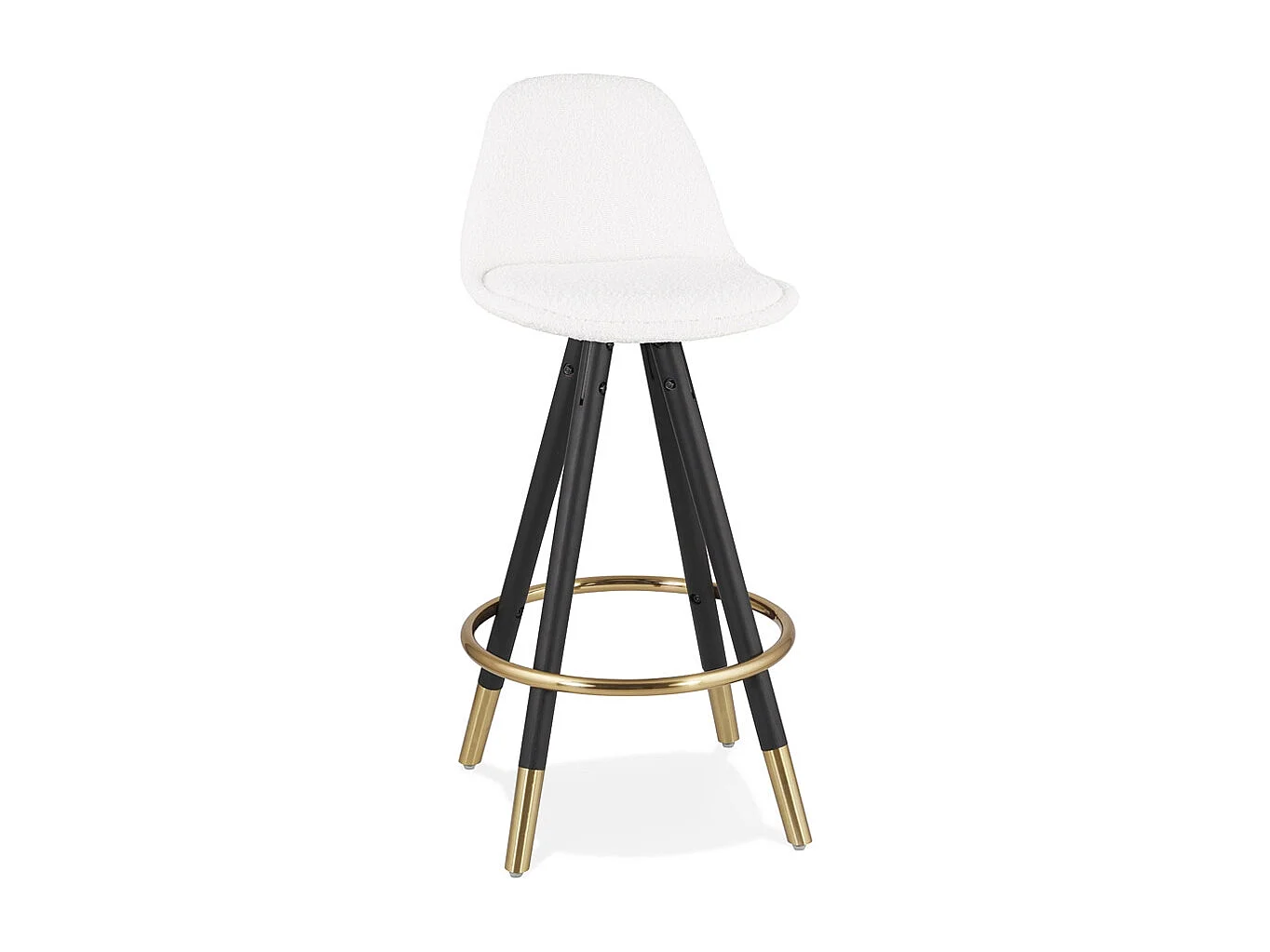 Sgabello per snack -CLARISSE - Bianco - 41x41x87 cm