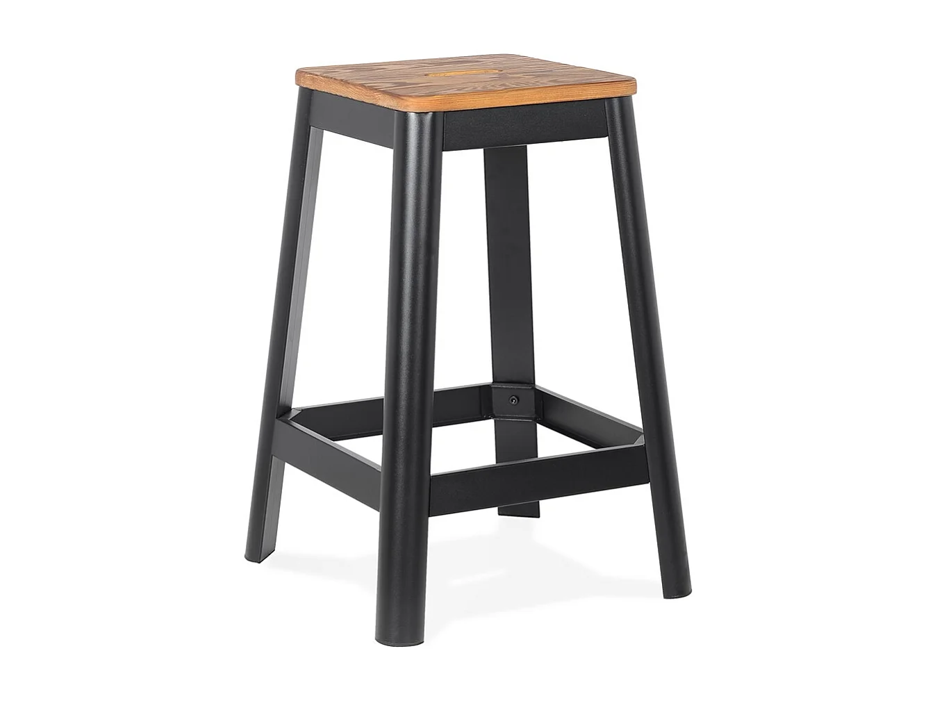 Mittelhoher Snackhocker - LIDYA - Schwarz - 44x44x65 cm