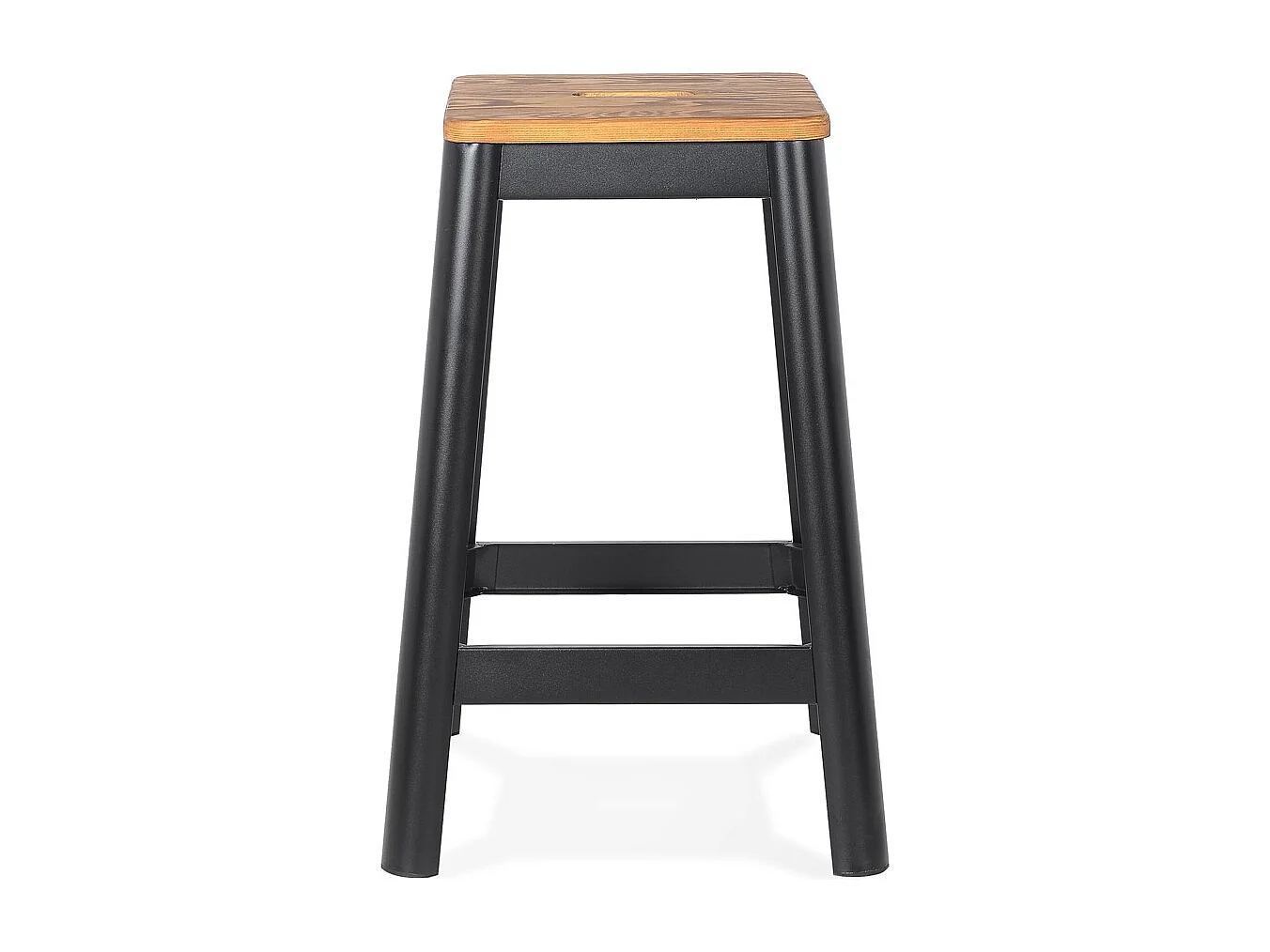 Mittelhoher Snackhocker - LIDYA - Schwarz - 44x44x65 cm