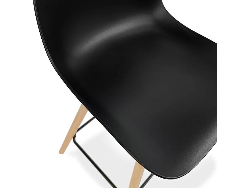 Mittelhoher Snackhocker - TATSU - zwart - 48x46x89 cm