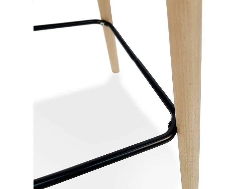 Mittelhoher Snackhocker - TATSU - zwart - 48x46x89 cm