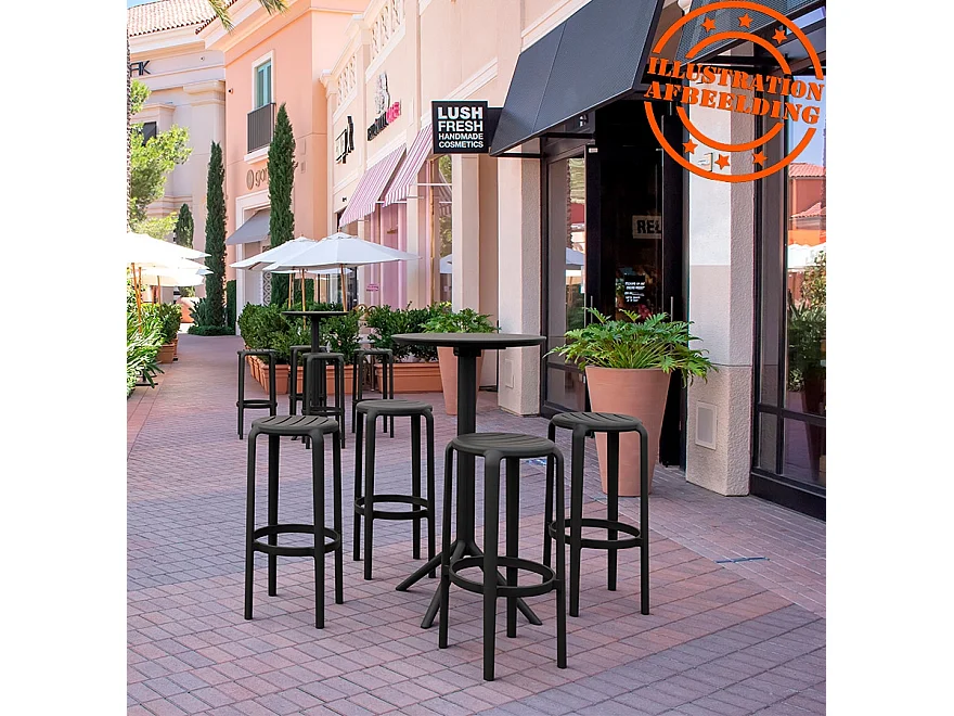 Barhocker für den Innen- und Außenbereich - PEYA - rood - 36x36x75 cm