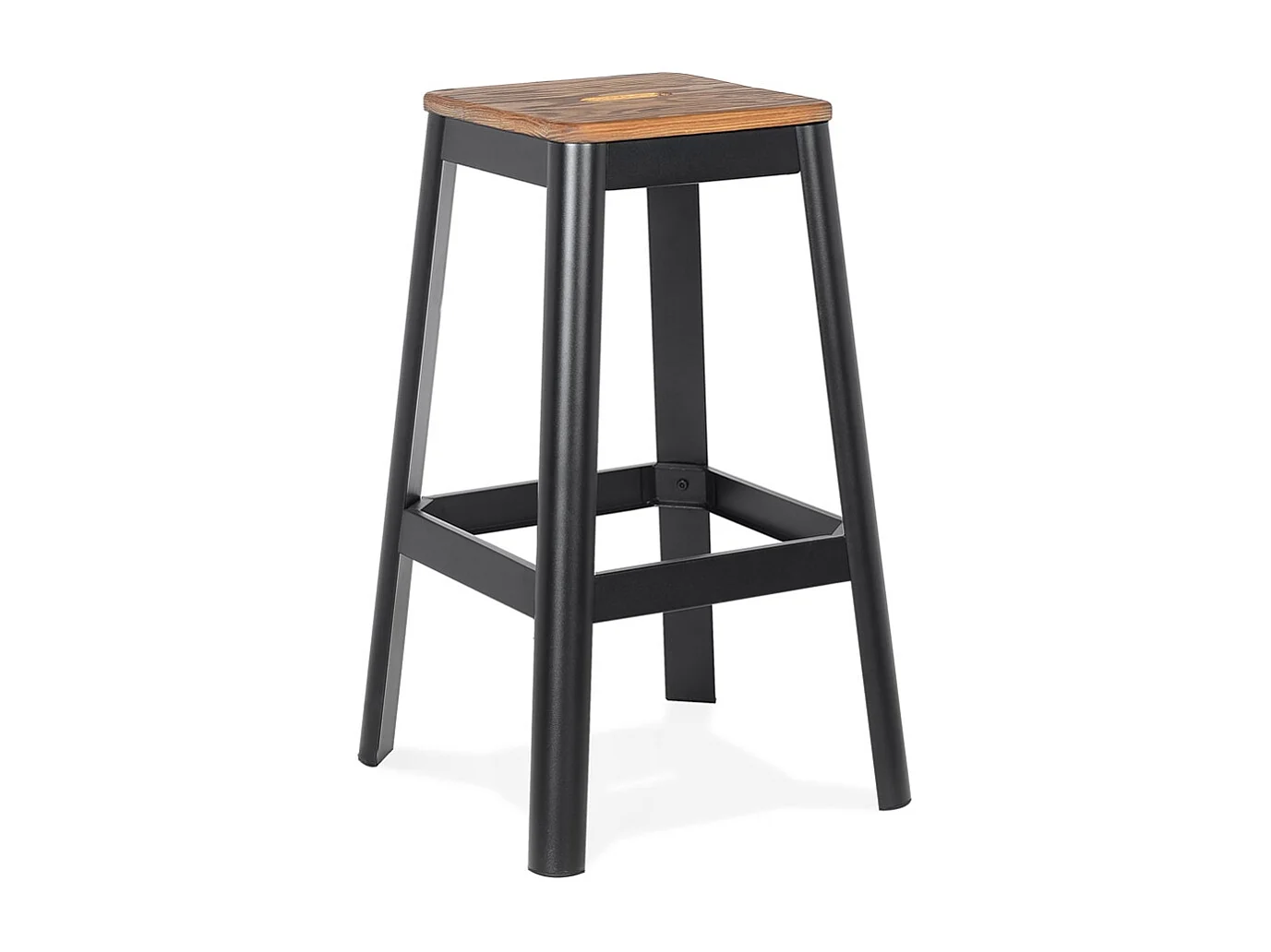 Tabouret de Bar en Bois "Hubert" 75cm Noir