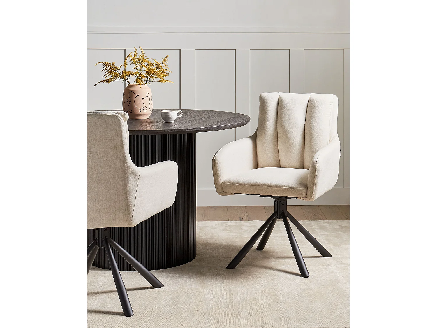 Lot de 2 chaises de salle à manger SARDOAL Beige