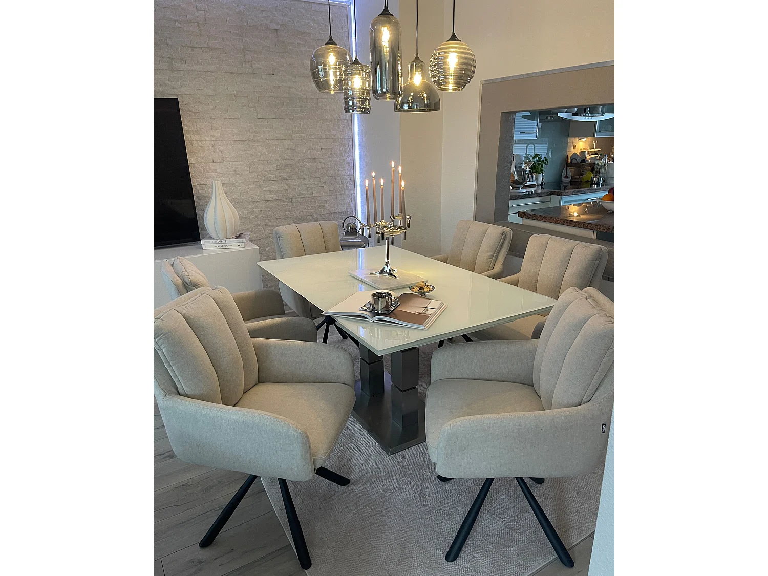 Lot de 2 chaises de salle à manger SARDOAL Beige