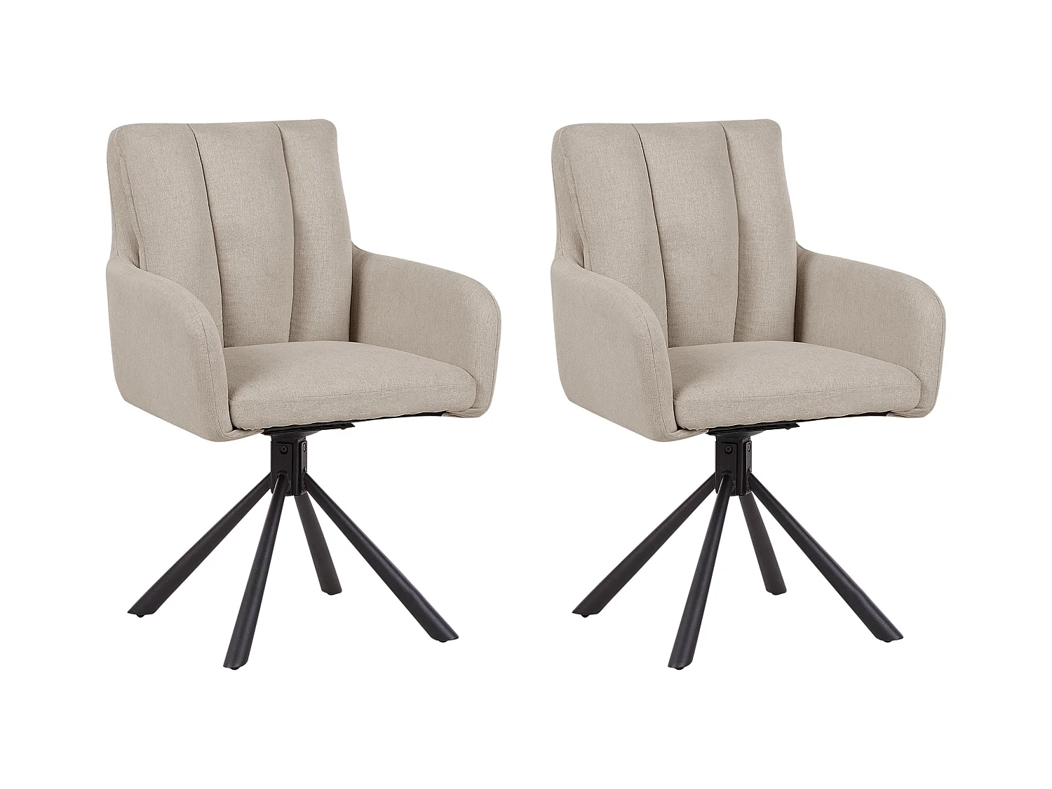 Lot de 2 chaises de salle à manger SARDOAL Taupe
