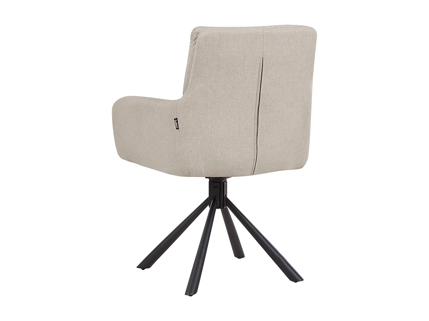 Esszimmerstuhl 2er Set Stoff beige/taupe gepolstert drehbar Metallbeine Sardoal