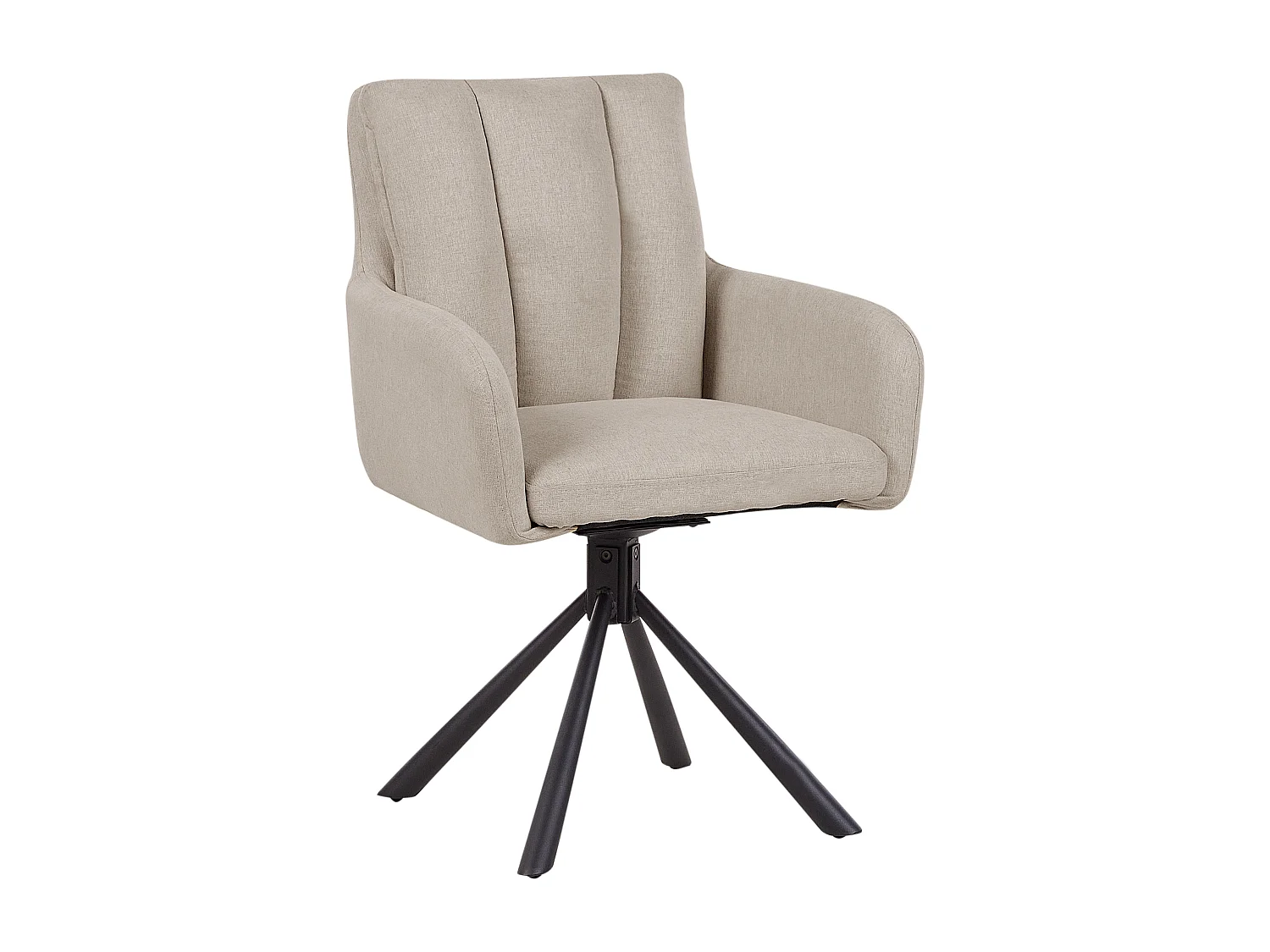 Esszimmerstuhl 2er Set Stoff beige/taupe gepolstert drehbar Metallbeine Sardoal