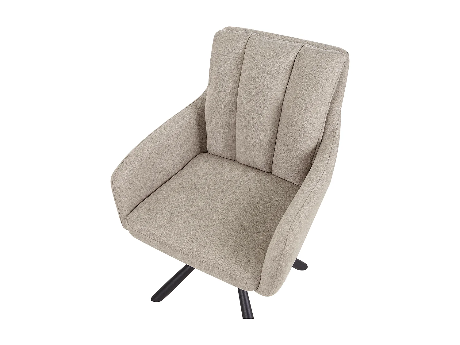 Esszimmerstuhl 2er Set Stoff beige/taupe gepolstert drehbar Metallbeine Sardoal