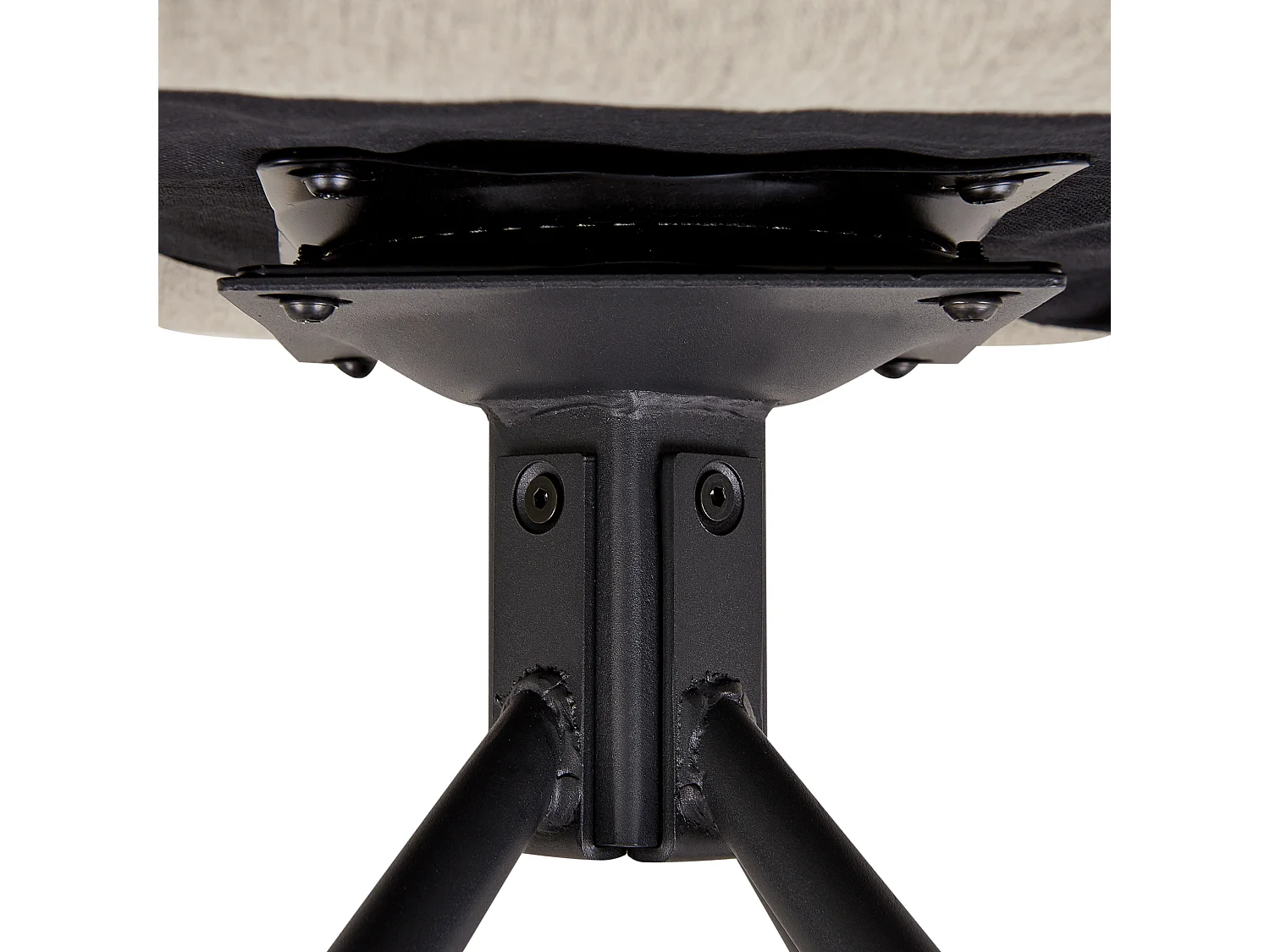 Esszimmerstuhl 2er Set Stoff beige/taupe gepolstert drehbar Metallbeine Sardoal