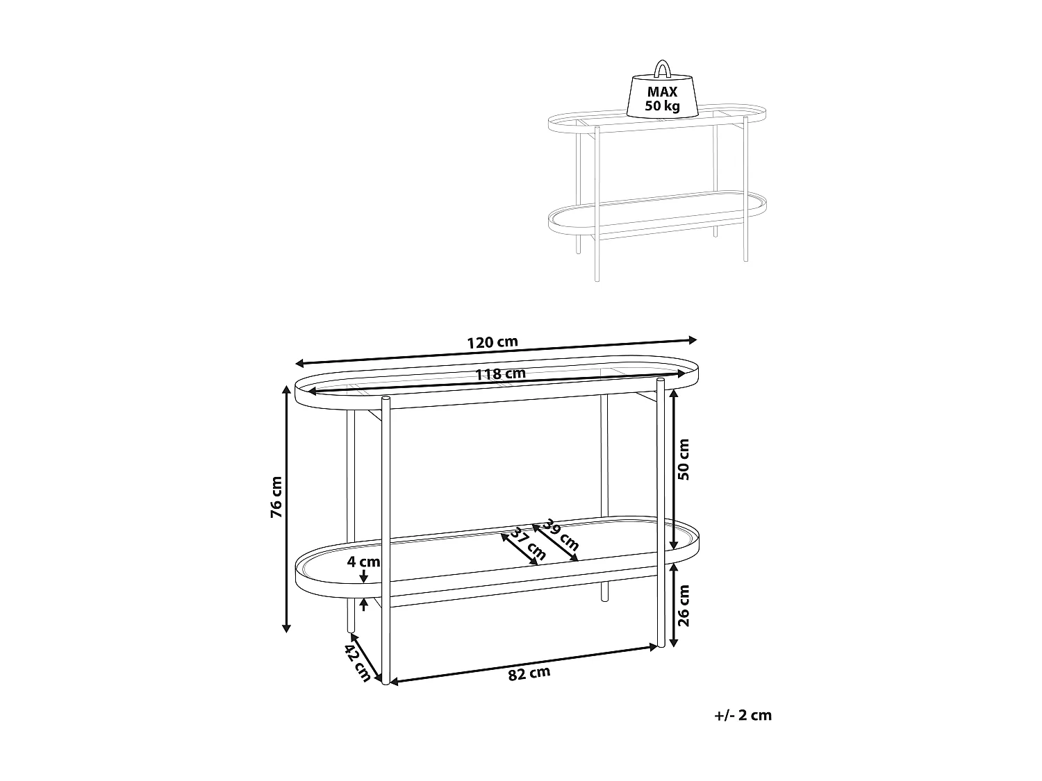 Konsolentisch RENO Schwarz