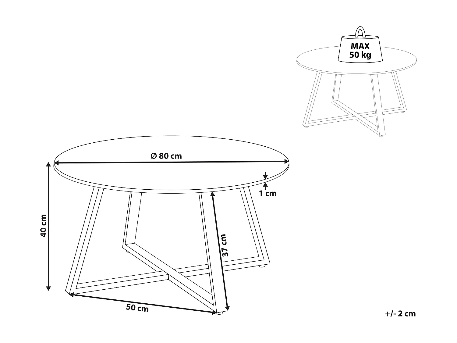 Table basse IVINS Céramique Marbre blanc