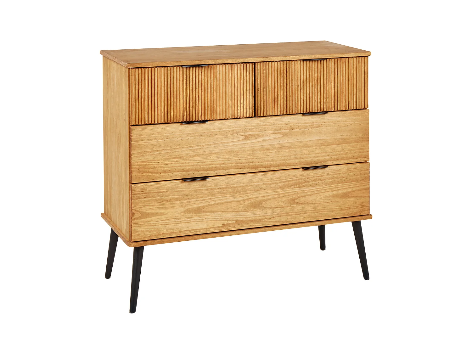 Commode à 4 tiroirs TIMMINS Bois de pin Marron