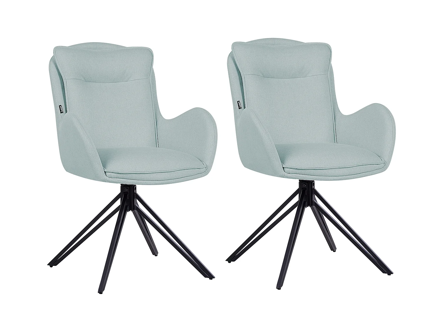 Lot de 2 chaises de salle à manger AVELAR Vert menthe