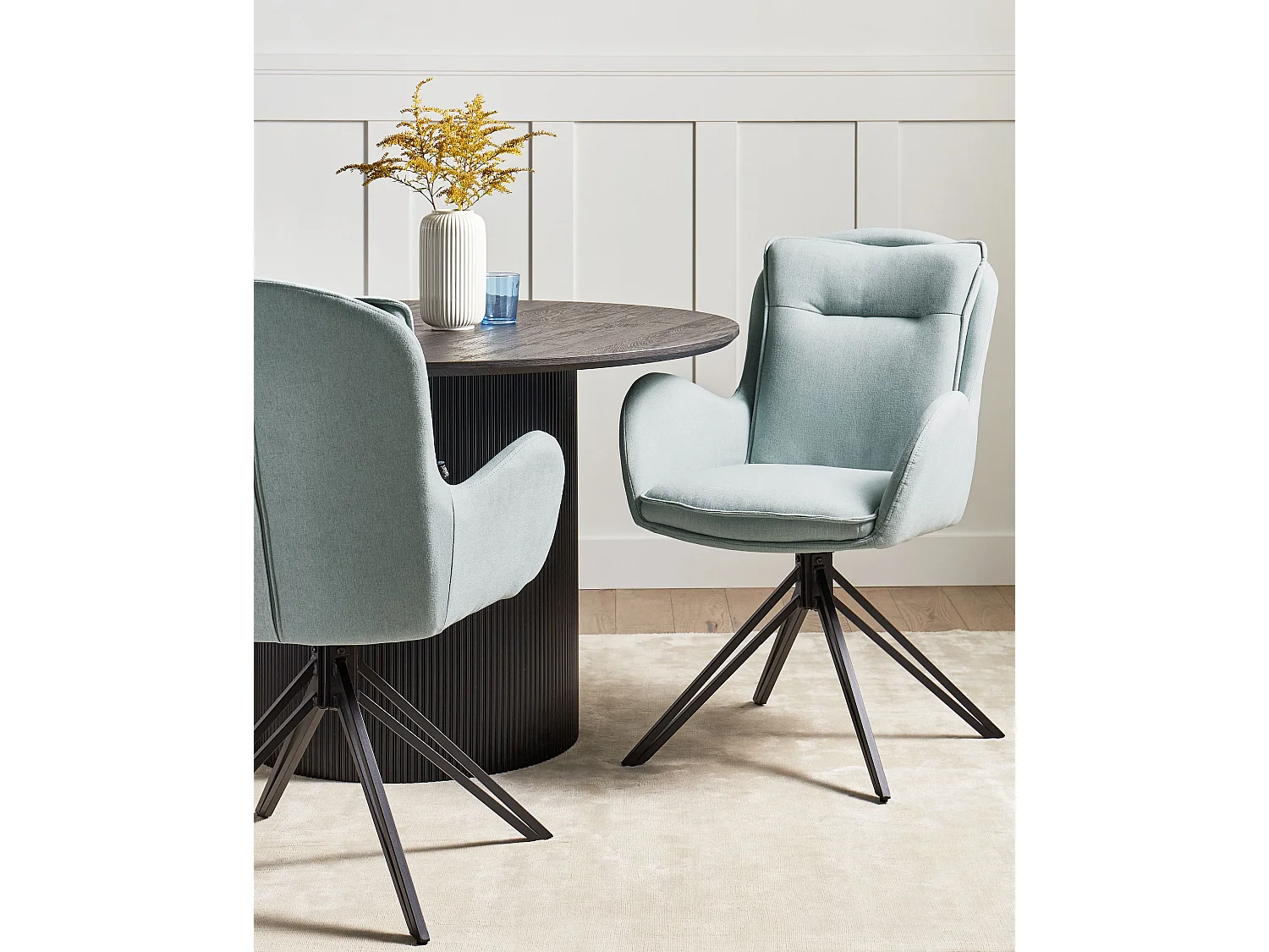 Set van 2 eetkamerstoelen AVELAR Mintgroen