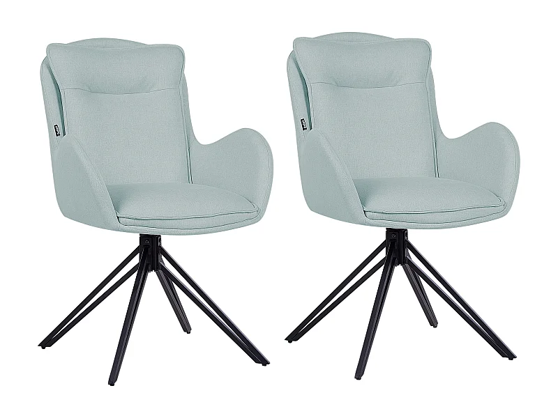 Lot de 2 chaises de salle à manger AVELAR Vert menthe