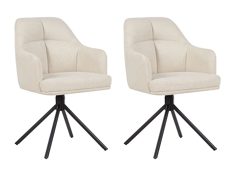 Set van 2 eetkamerstoelen MIRA Beige