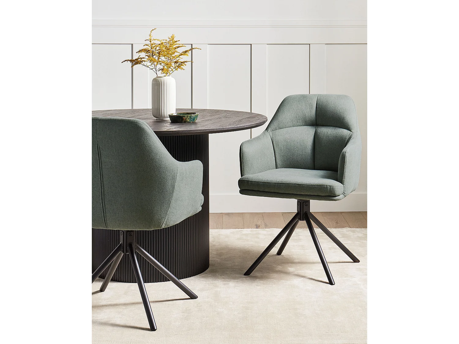 Lot de 2 chaises de salle à manger MIRA Vert