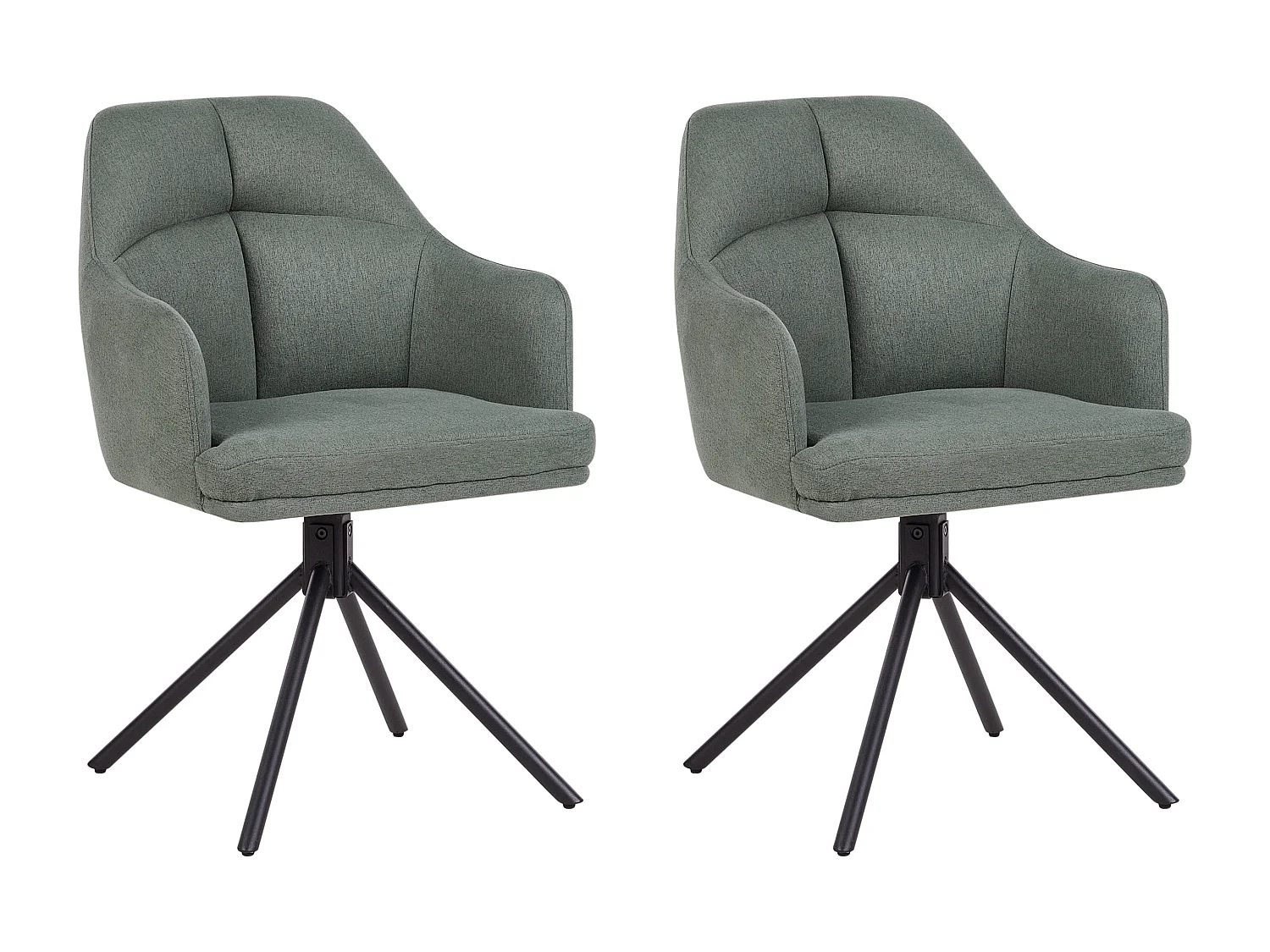 Lot de 2 chaises de salle à manger MIRA Vert