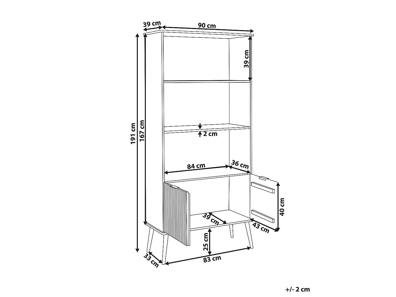 Bookcase TIMMINS Pine Wood 190 cm Brown