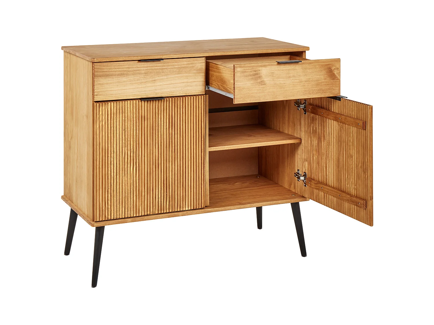 Commode 2 portes TIMMINS Bois de pin Marron