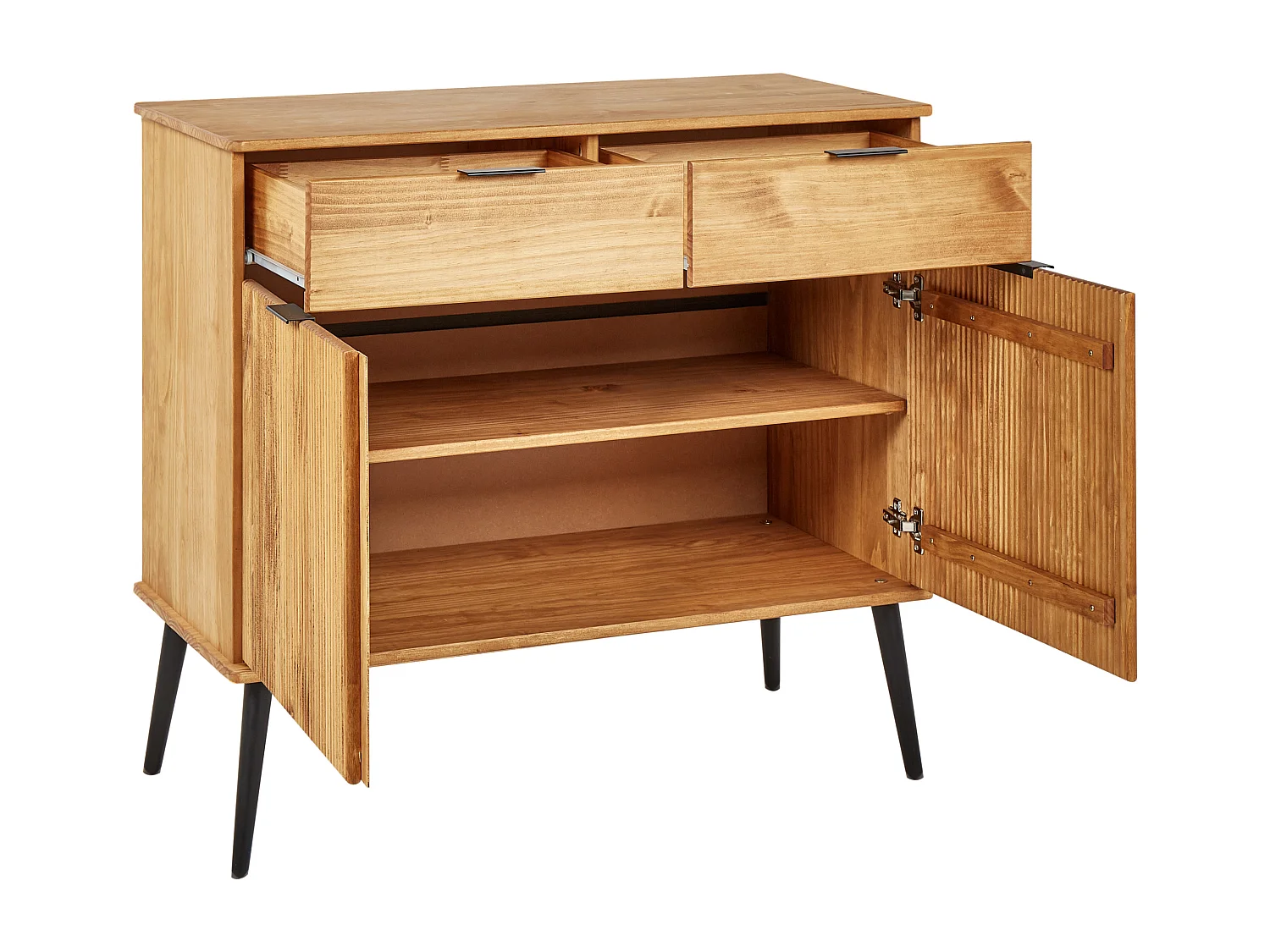 Commode 2 portes TIMMINS Bois de pin Marron