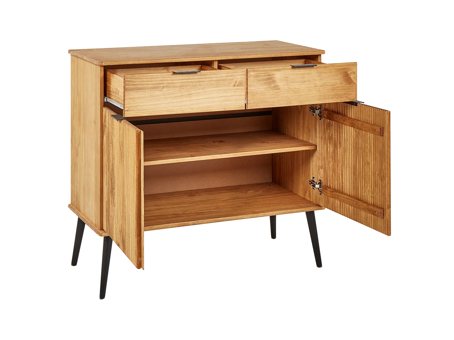 Sideboard mit 2 Türen TIMMINS Kiefernholz Braun