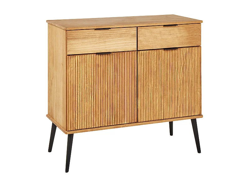 Dressoir met 2 deuren TIMMINS Dennenhout Bruin