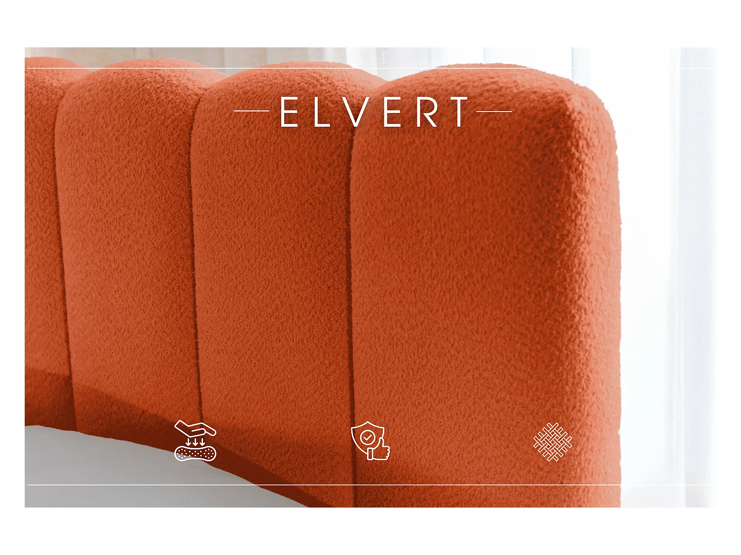 POLSTERBETT aus Polyester Elvert 160x200 cm, Kupfer