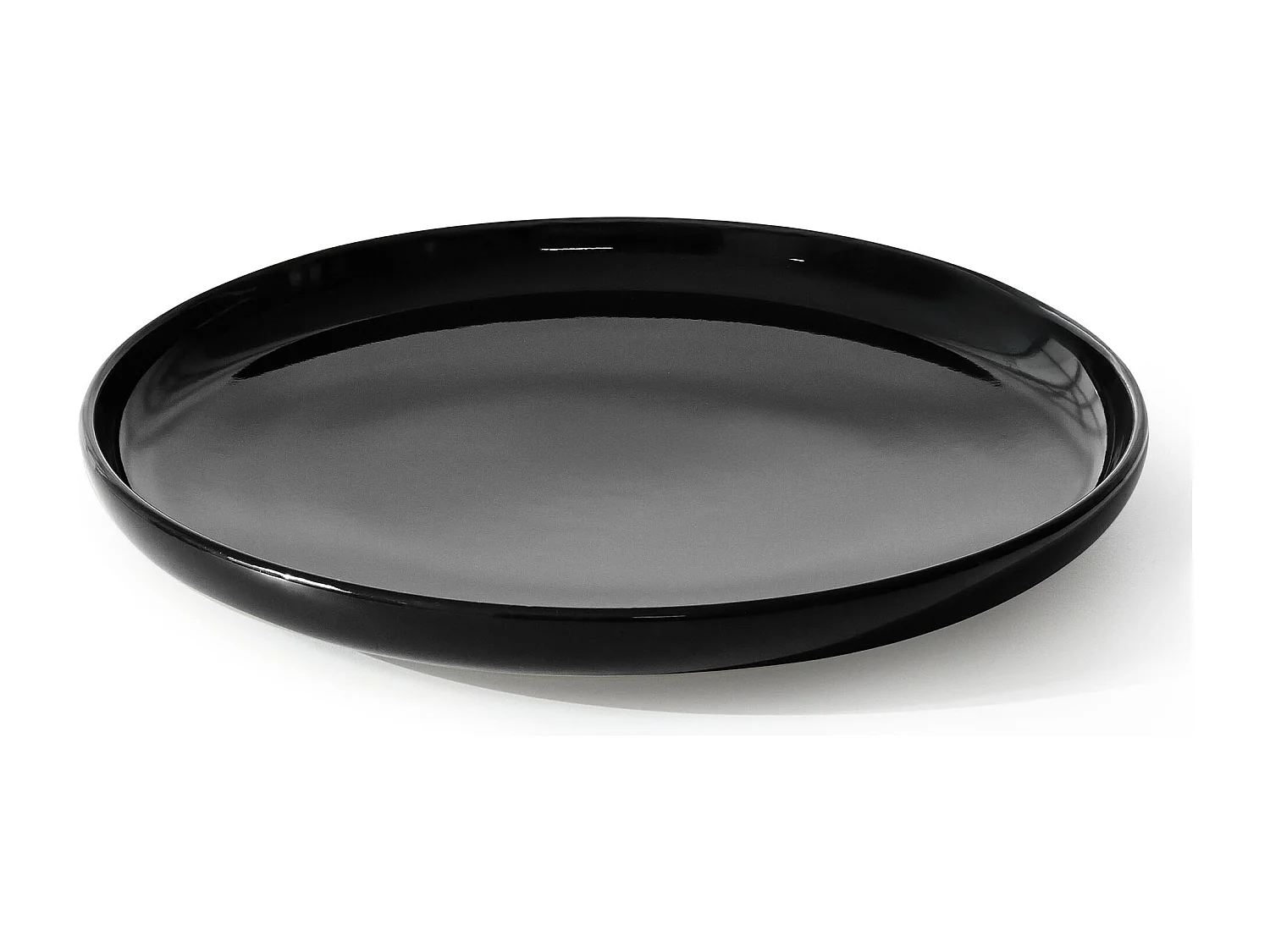 Set de assiettes à dessert 6 personnes 6 pièces - Noir Brillant - VICTO