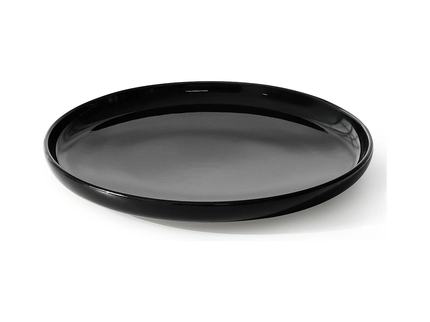 Set de assiettes à dessert 6 personnes 6 pièces - Noir Brillant - VICTO