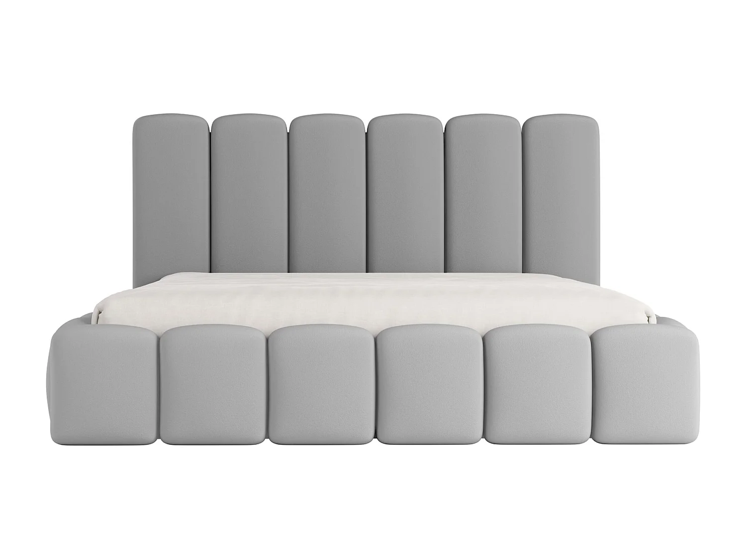 LIT CAPITONNÉ Svenstorp Gris clair 160x200 cm