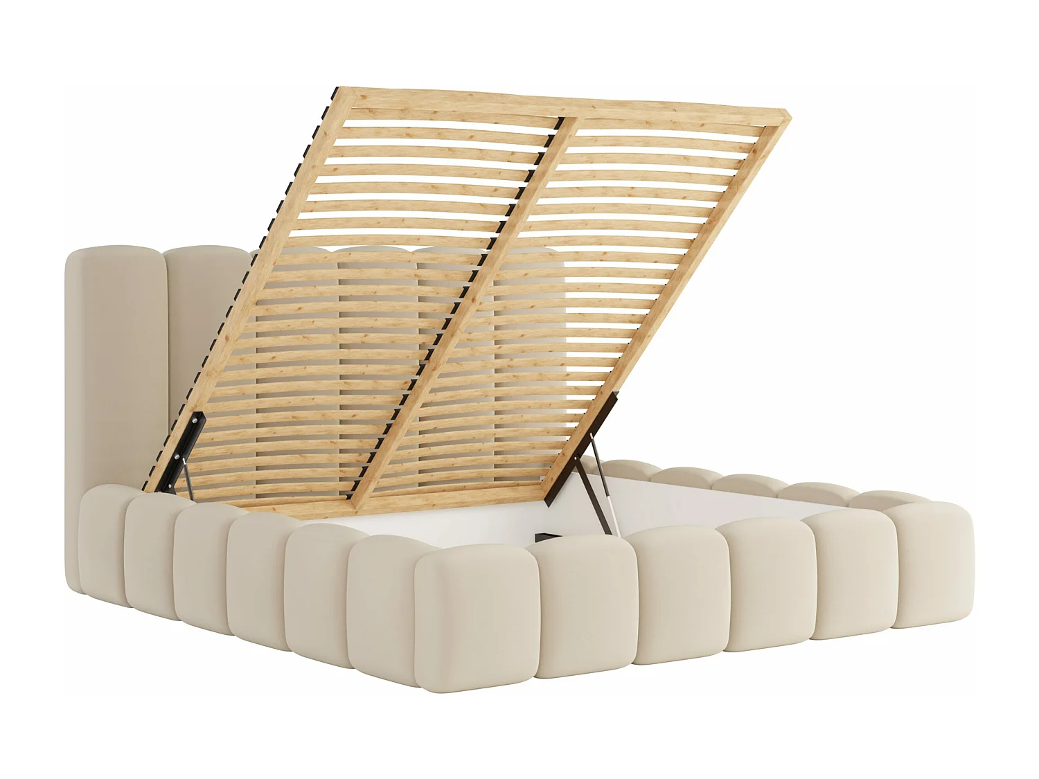 LIT CAPITONNÉ Svenstorp Beige 140x200 cm