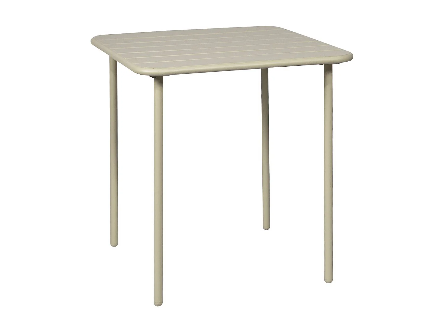 Tavolo da giardino in metallo 2 posti, 70cm, beige