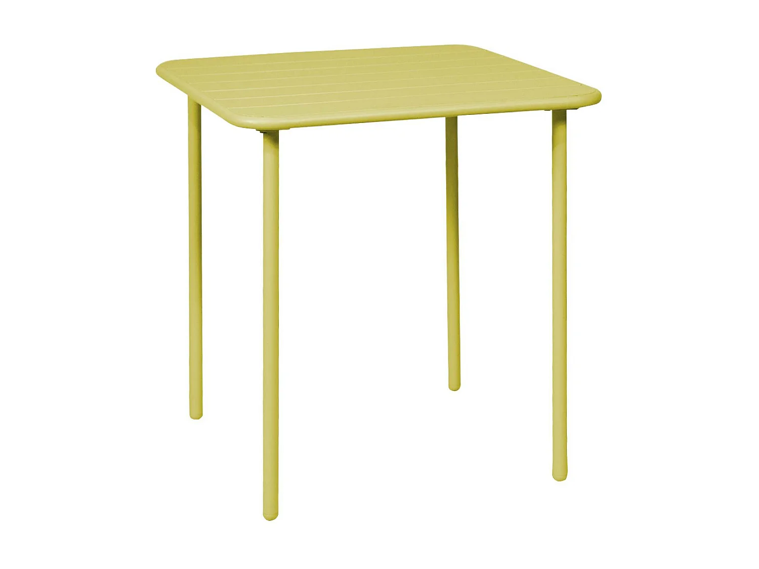 Tavolo da giardino in metallo 2 posti, giallo