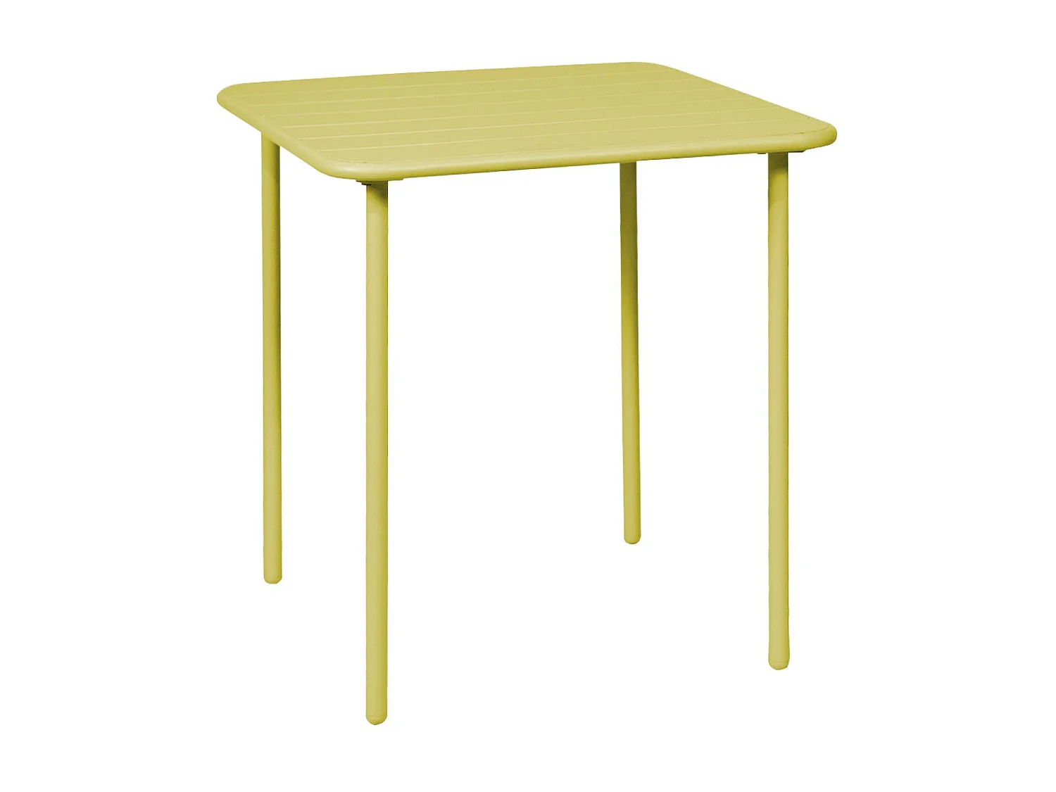 Tavolo da giardino in metallo 2 posti, 70cm, giallo