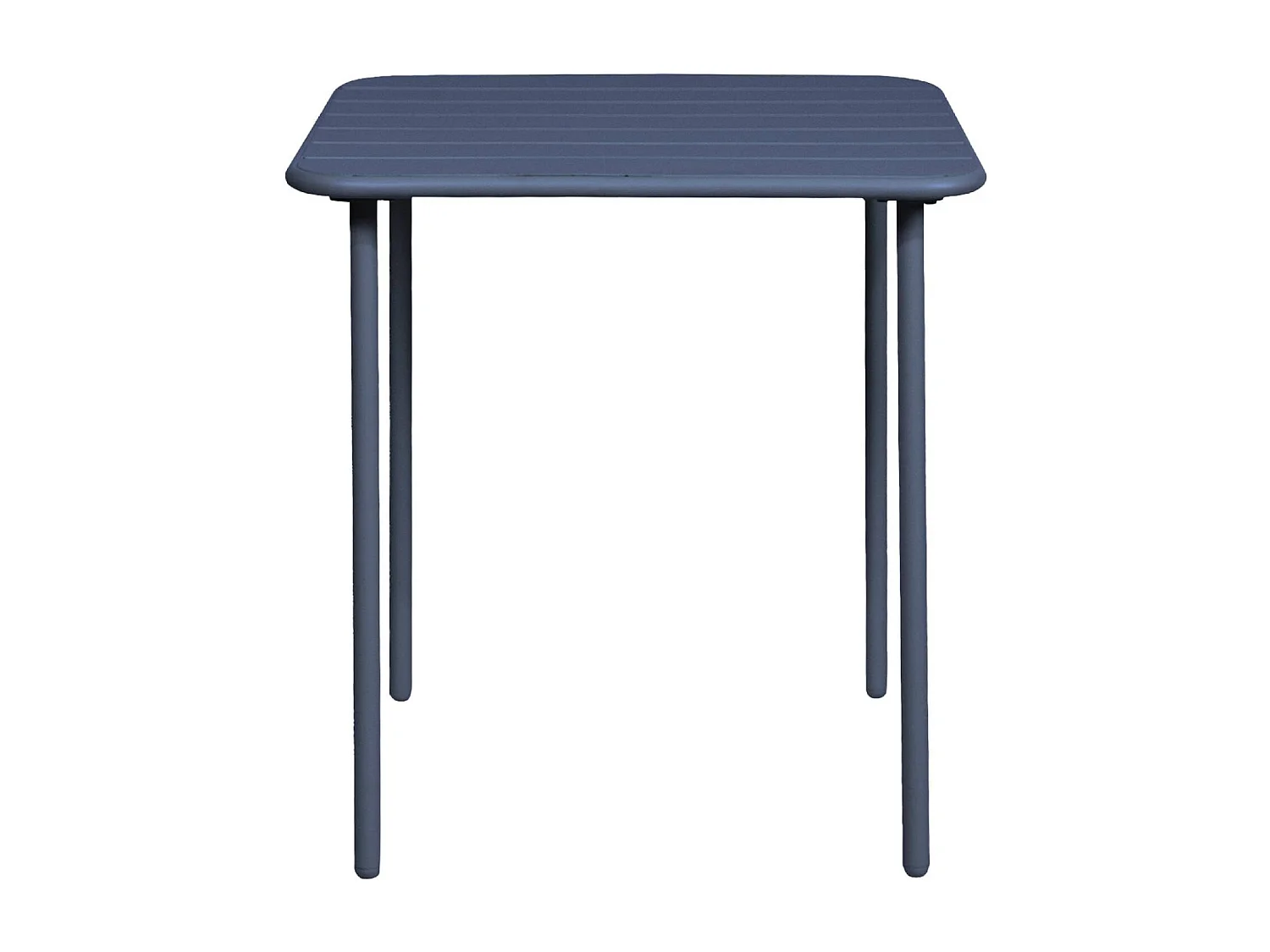 Tavolo da giardino in metallo 2 posti, 70cm, blu navy