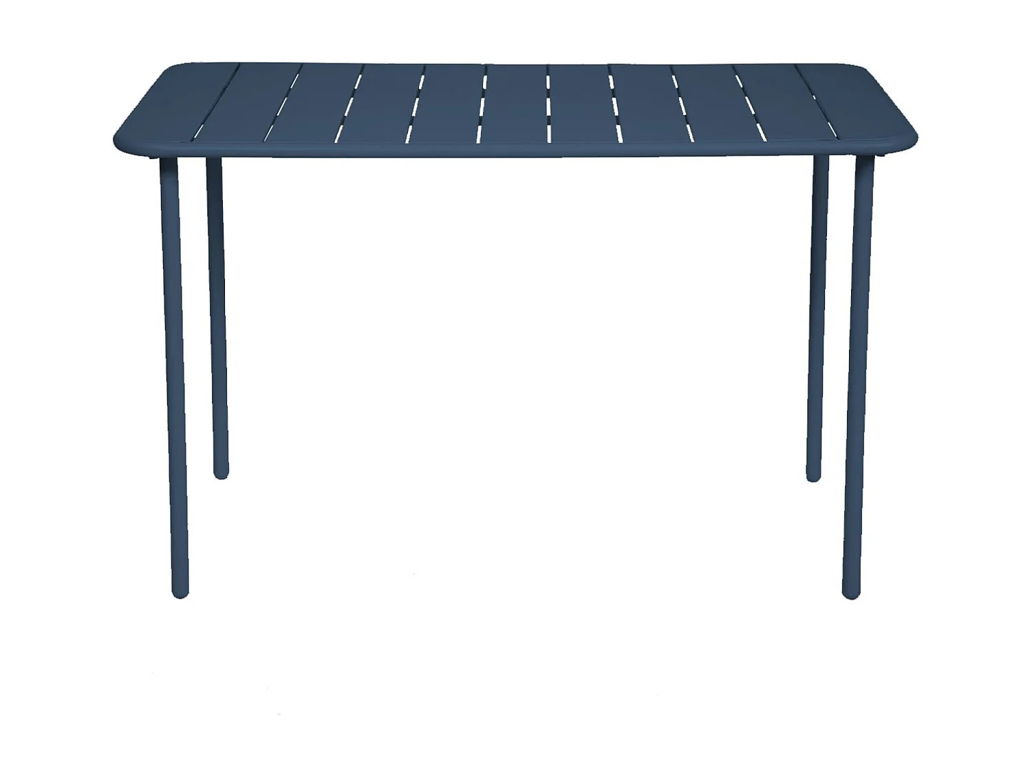 Mesa de jardín metálica de 4 plazas azul marino