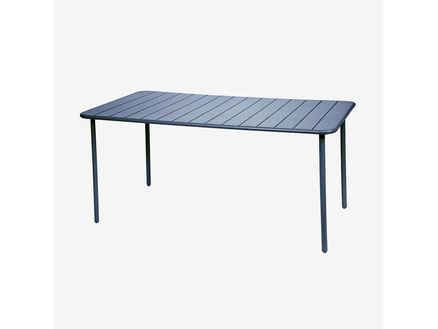 Mesa de jardín de metal de 6-8 plazas azul marino