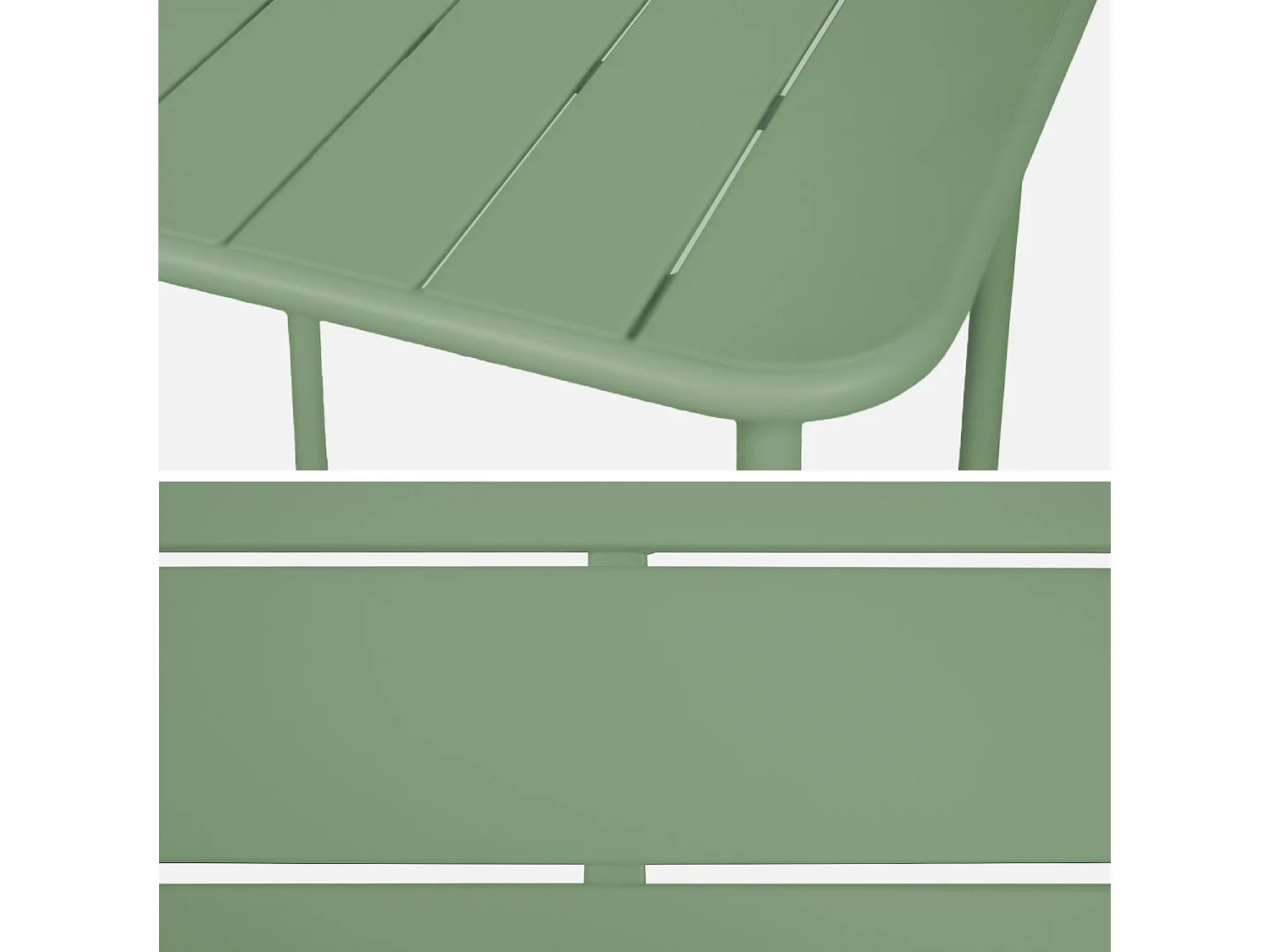 Tavolo da giardino in metallo 2 posti, verde