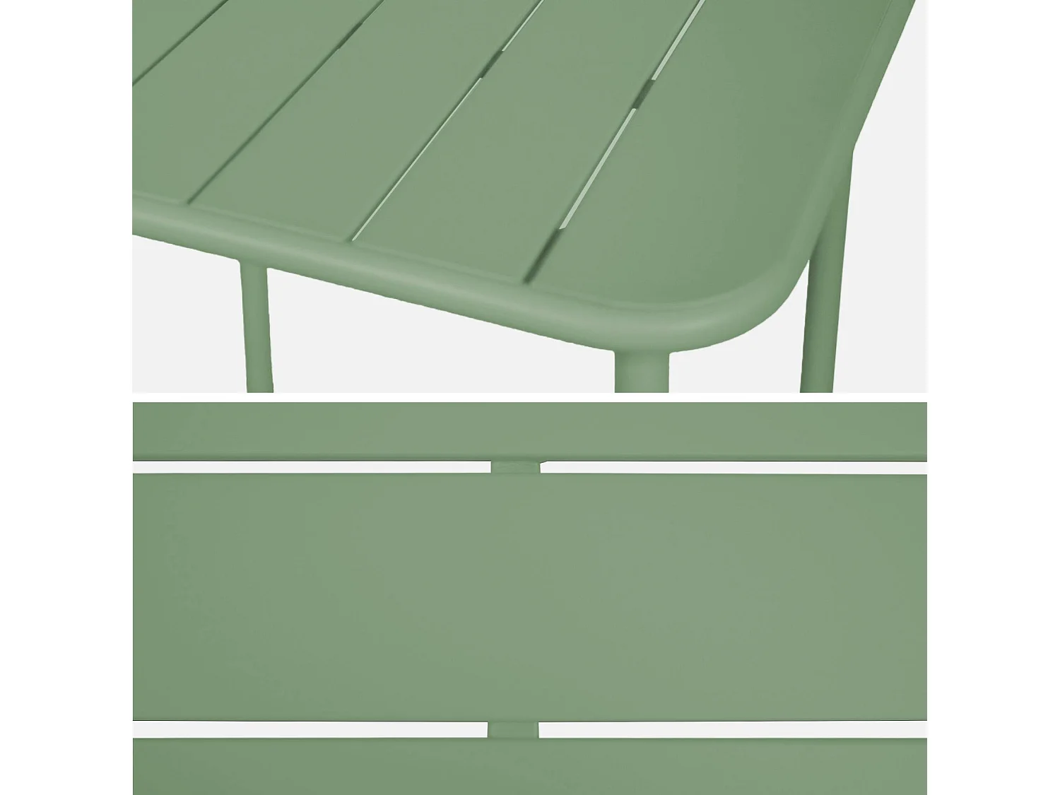 Tavolo da giardino bistrot in metallo 2 posti, 70cm, verde