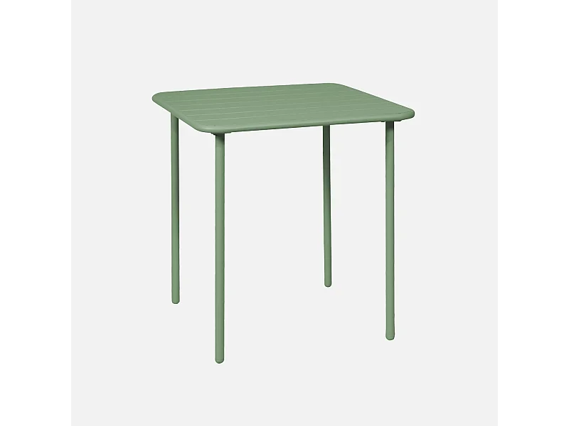 Tavolo da giardino bistrot in metallo 2 posti, 70cm, verde
