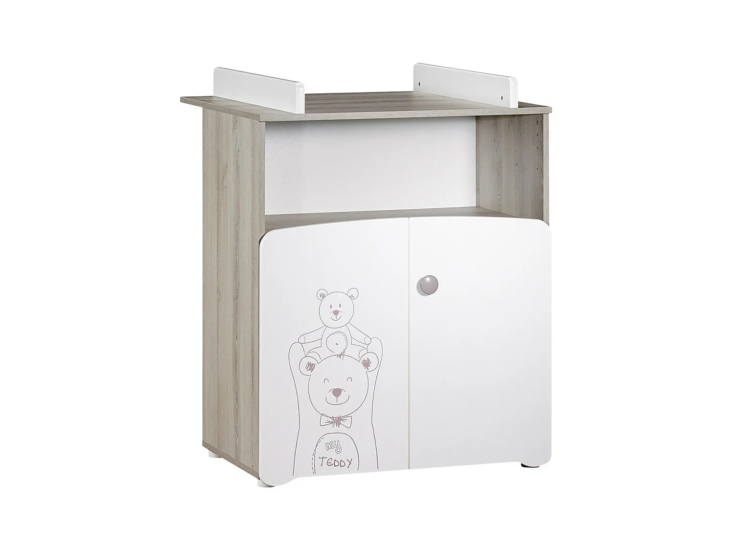 Cassettiera coprifasciatoio a 2 ante in legno bianco 97x76x66cm