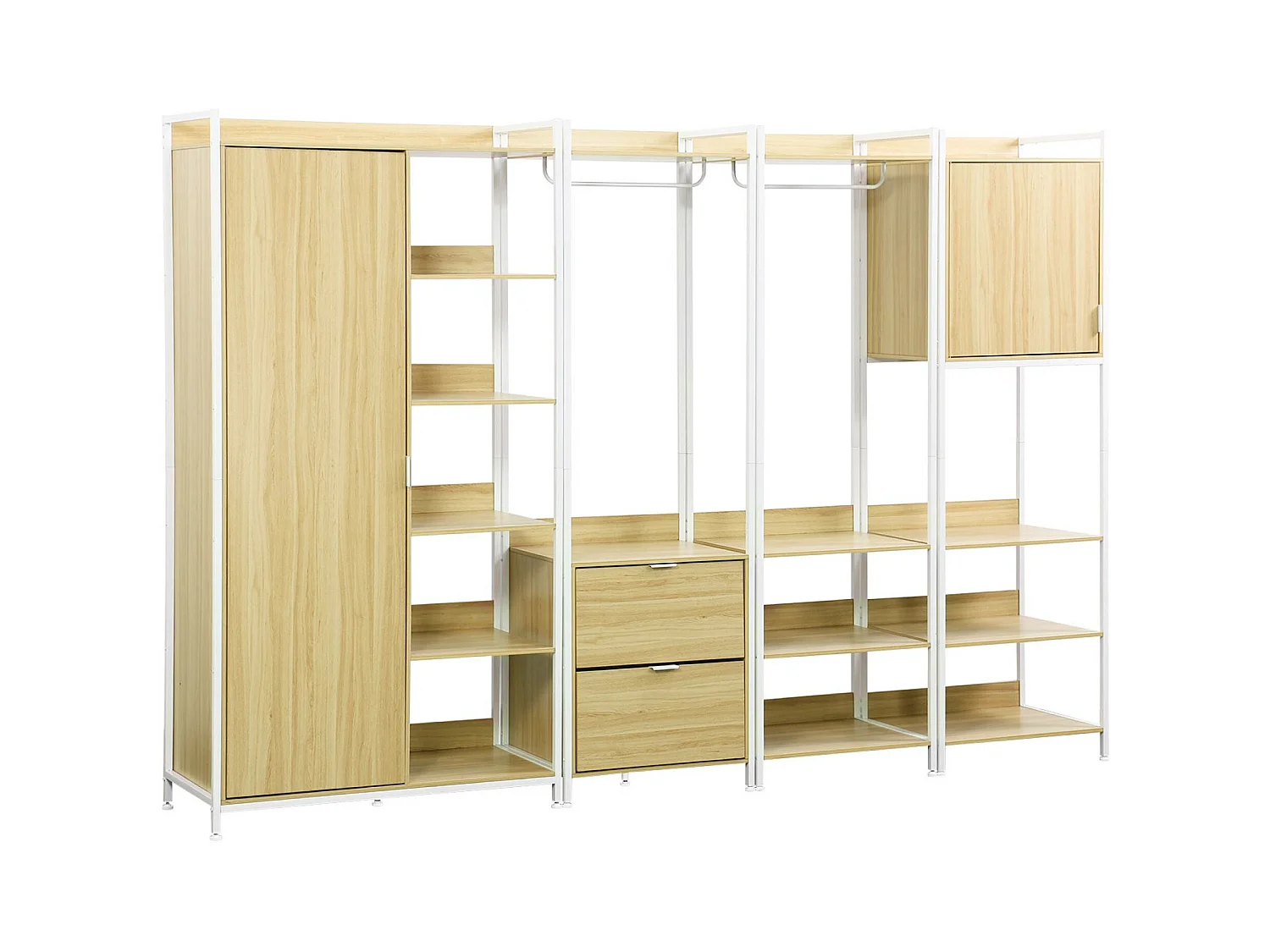 Kit de vestidor modular con 4 elementos blanco