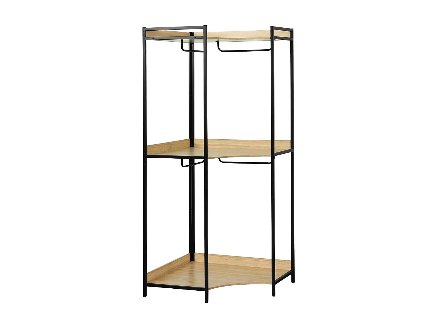 Kit dressing modulable noir avec 5 éléments. L 360 x P 48 x H 190