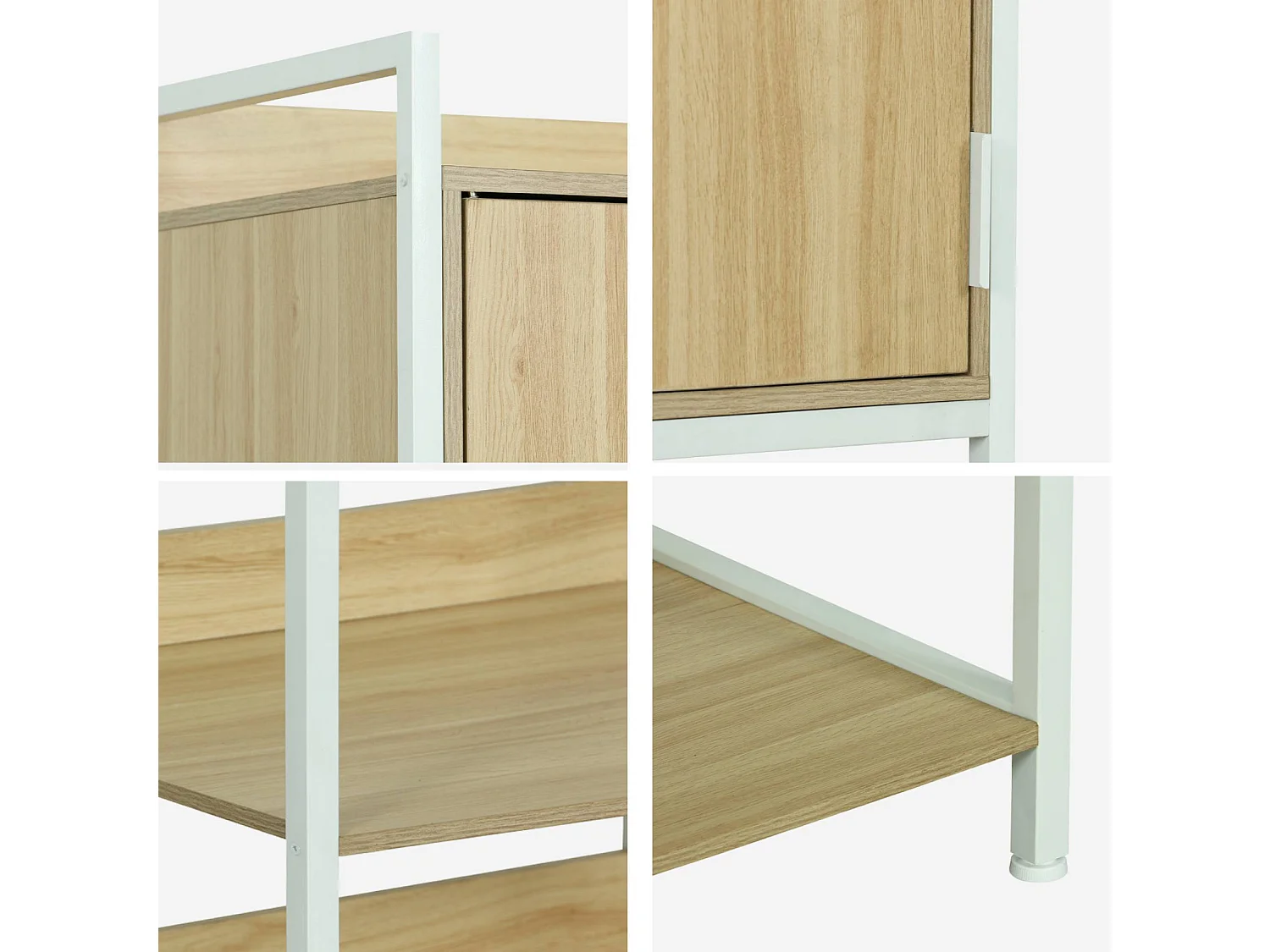 Module dressing blanc avec 5 étagères et 1 porte. L 60 x P 48 x  H 190 cm