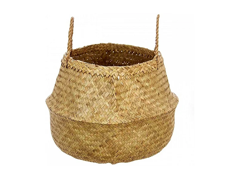 WELL HOME - Corbeille pliante en cannage naturel 43,5x29 cm