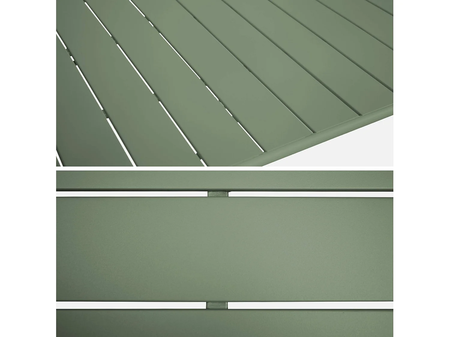 Mesa de jardín plegable de metal, 140cm verde