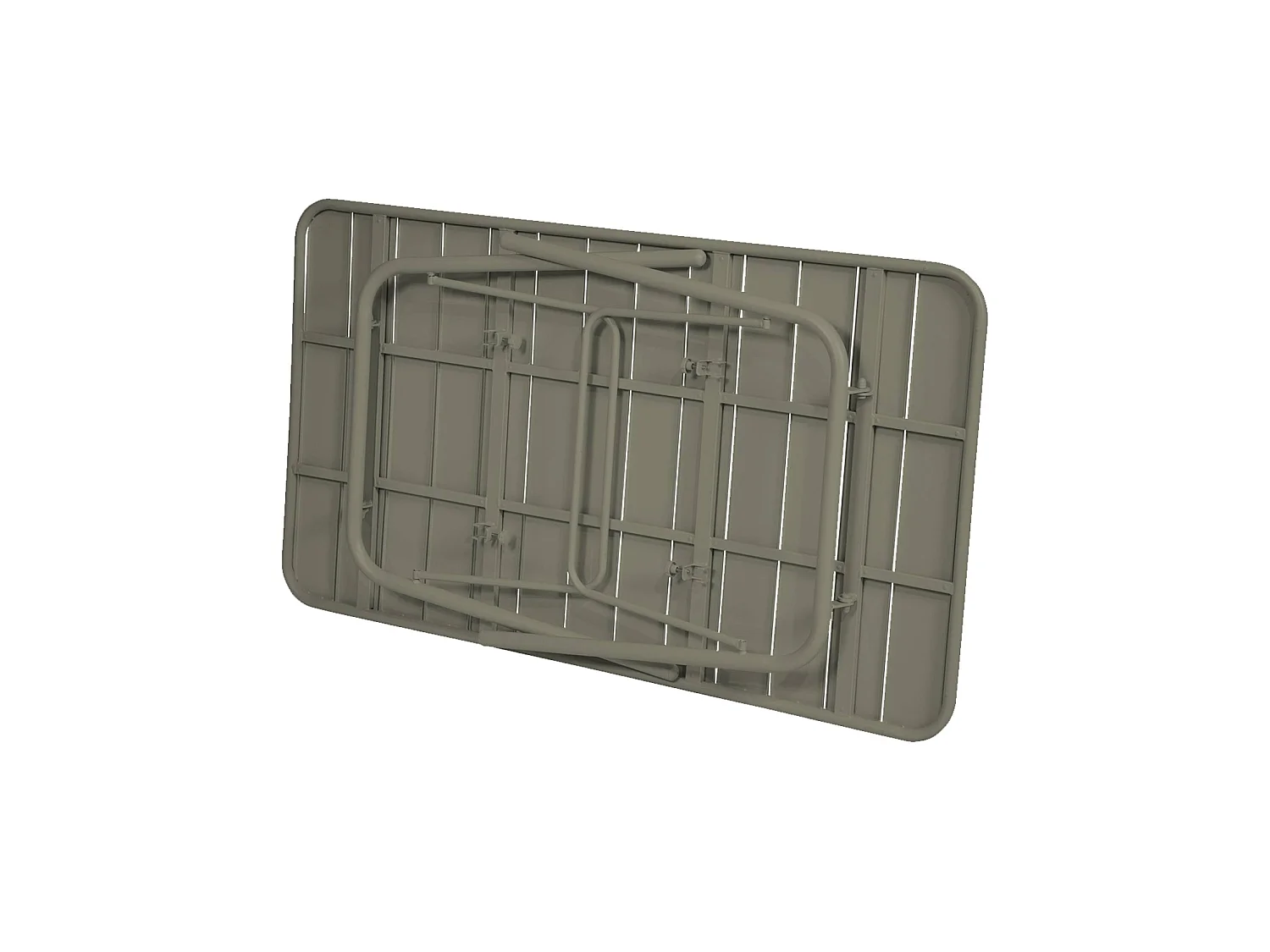 Tavolo da giardino bistrot pieghevole in metallo 6 posti, 140cm, verde